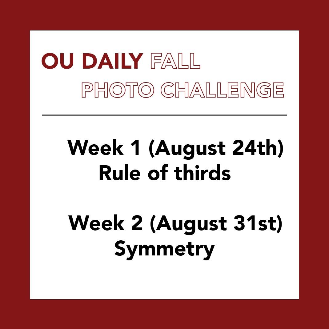 OU Daily Fall Photo Challenge Weeks 1 and 2
